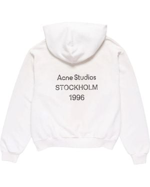 Acne Studios Stockholm Logo Hoodie - White
