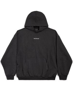 Balenciaga New Back Hoodie Medium Fit - Black