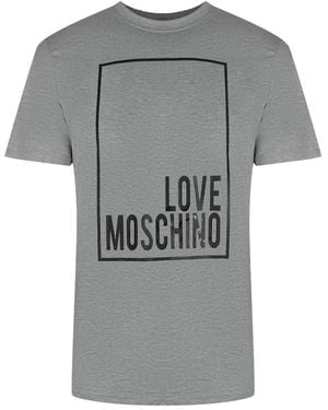 Love Moschino Box Logo T-Shirt - Grey