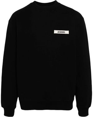 Jacquemus Cotton Logo Sweatshirt - Black