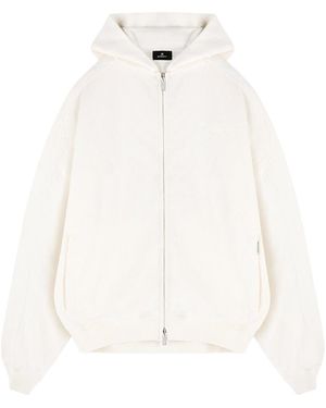Represent Waffle Zip-Up Hoodie - White