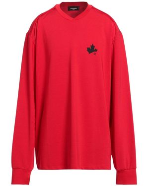 DSquared² Small Maple Leaf Logo Sweatshirt - Red