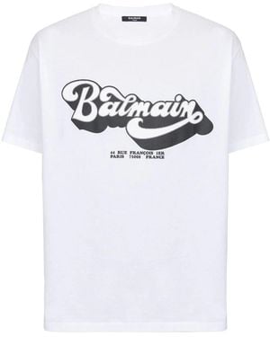 Balmain Logo 70s T-shirt - White