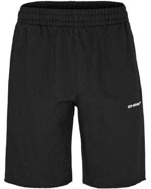 Off-White c/o Virgil Abloh Diag Wave Outline Sweat Shorts - Black