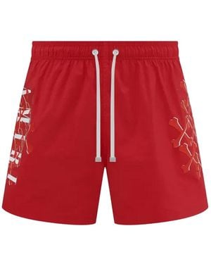 Amiri Bones Printed Swim Shorts - Red