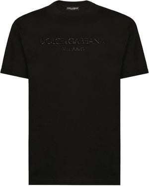Dolce & Gabbana Sicily Logo Printed T-Shirt - Black