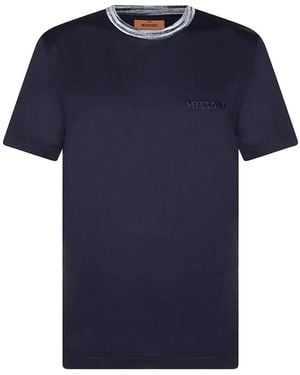 Missoni Embroidered Logo T-Shirt - Blue