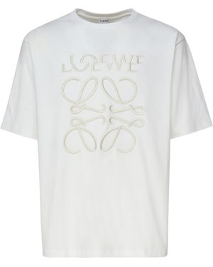 Loewe Anagram Embroidered T-Shirt - White