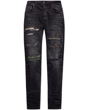 Amiri Bandana Camo Thrasher Jeans - Blue