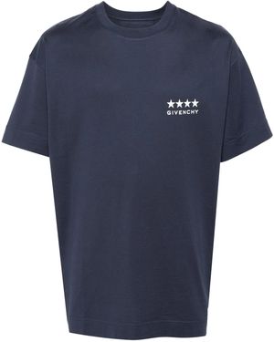 Givenchy 4G Stars Logo T-Shirt - Blue