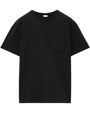 Loewe Tonal Pocket Relaxed Fit T-Shirt - Black