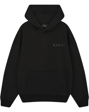 Magrit Core Puff Printed Hoodie - Black