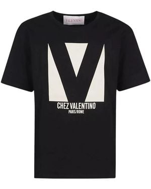 Valentino Chez Print Jersey T-Shirt - Black