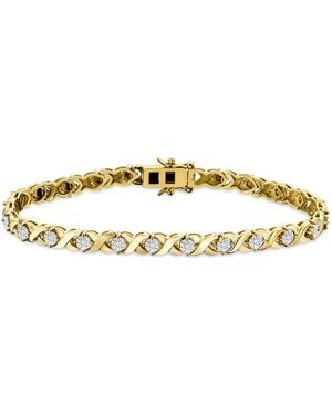 The Diamond Store Diamond Kisses Bracelet With 0.05Ct Set - Metallic