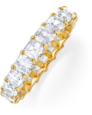 The Diamond Store Elisa Diamond Eternity Ring Asscher Cut 7Ct Vvs 18K Size O-W - Metallic