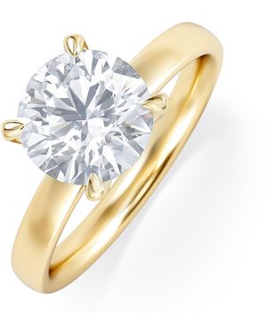 The Diamond Store Origin 2.00Ct Round Cut Lab Diamond Solitaire Engagement Ring - Metallic