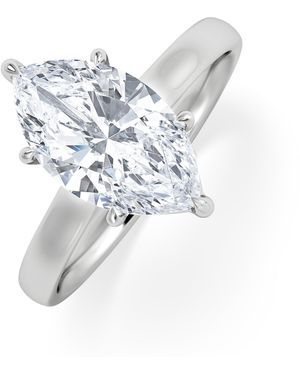 The Diamond Store Amora Marquise 2.00Ct Lab Diamond Engagement Ring F/Vs Set - White