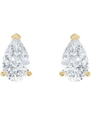 The Diamond Store 2.00Ct Pear Cut Lab Diamond Stud Earrings - Blue