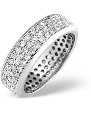 The Diamond Store 18K Brilliant Cut Diamond Eternity Ring 1.30Ct - Metallic