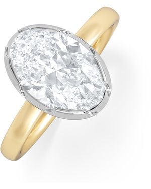 The Diamond Store Muse 2.00Ct Oval Cut Lab Grown Solitaire Engagement Ring - White