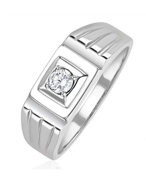 The Diamond Store 0.25Ct Lab Diamond Design Ring - Metallic