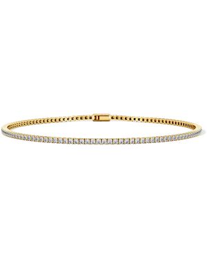 The Diamond Store 1.5Ct Lab Diamond Tennis Bracelet Claw Set - Metallic