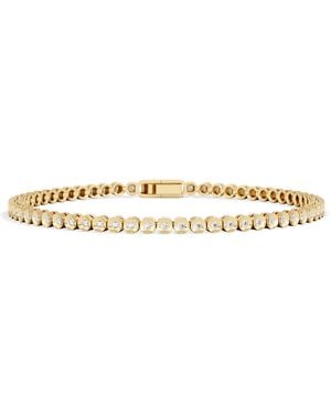 The Diamond Store 0.50Ct Round Cut Lab Diamond Bezel Tennis Bracelet - Metallic