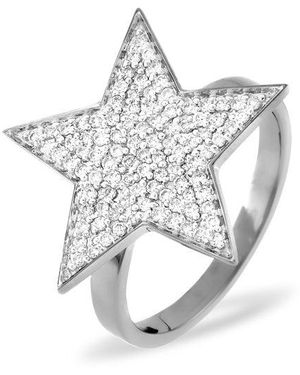 The Diamond Store 18K Diamond Ring 0.40Ct H/Si - Metallic