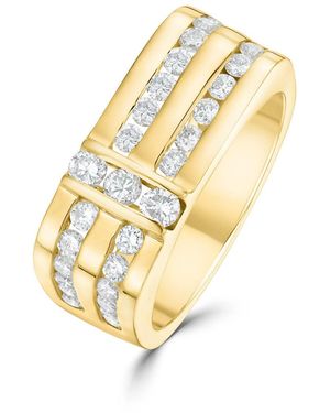 The Diamond Store 14K Channel Set Diamond Half Eternity Ring - Metallic