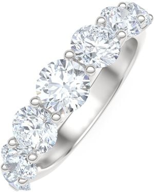 The Diamond Store Legacy 2.00Ct Round Cut Lab Diamond Half Eternity Ring - White