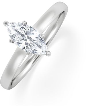 The Diamond Store Amora Marquise 0.50Ct Lab Diamond Engagement Ring F/Vs Set - White
