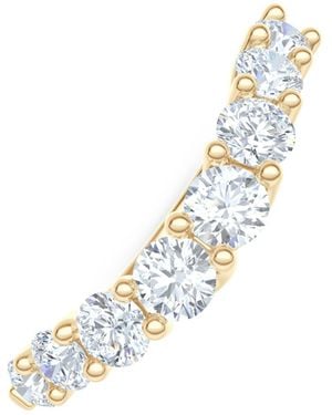 The Diamond Store Legacy 0.90Ct Round Cut Lab Diamond Half Eternity Ring - Metallic