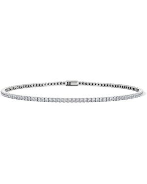 The Diamond Store 1.5Ct Lab Diamond Tennis Bracelet Claw Set - Metallic