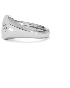 The Diamond Store Star Signet Lab Diamond Ring - Grey