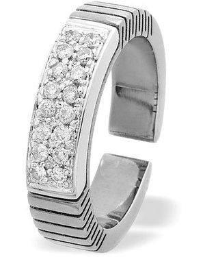 The Diamond Store Diamond 0.22Ct And Pave Ring - Grey