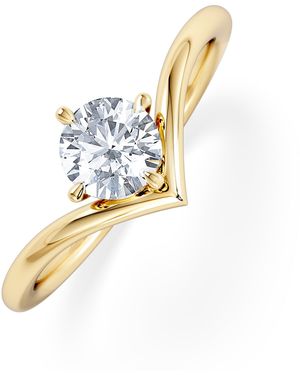 The Diamond Store Vela 0.50Ct Round Cut Lab Diamond Solitaire Engagement Ring - Metallic