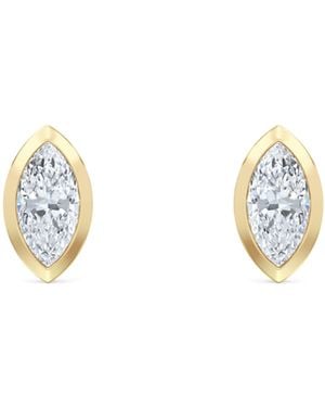 The Diamond Store Bezel Set 0.50Ct Marquise Cut Lab Diamond Stud Earrings - Metallic