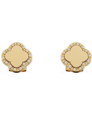 The Diamond Store Florence 0.08Ct Lab Diamond Halo Stud Earrings - Metallic