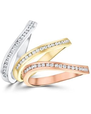 The Diamond Store 18K Three Tone 6Mm Diamond Half Eternity Ring - White