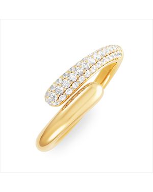 The Diamond Store 0.30Ct Lab Diamond Pavé Wrap Ring - Metallic