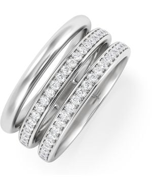 The Diamond Store Trinity Curve 0.20Ct Lab Diamond Stacking Ring - White
