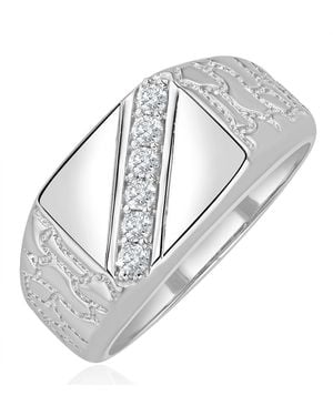 The Diamond Store Lab Diamond Signet Ring 0.25Ct H/Si - Metallic