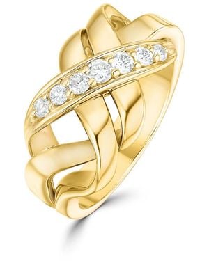 The Diamond Store 14K Pave Diamond Twist Design Ring Item - Metallic