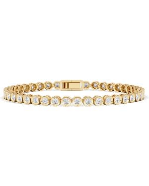 The Diamond Store 3.00Ct Round Cut Lab Diamond Bezel Tennis Bracelet - Metallic