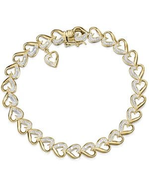 The Diamond Store Diamond Heart Bracelet - Metallic