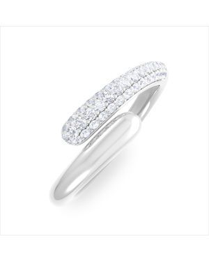 The Diamond Store 0.30Ct Lab Diamond Pavé Wrap Ring - White