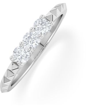 The Diamond Store Era 0.33Ct Round Cut Lab Diamond 3 Stone Ring - White
