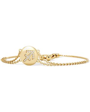 The Diamond Store Astrology Sagittarius 0.07Ct Lab Grown Diamond Adjustable Medallion Bracelet 18K Vermeil - Metallic