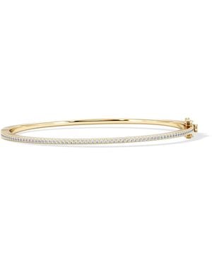 The Diamond Store 0.50Ct Lab Diamond Half Pavé Bangle Bracelet - Multicolour