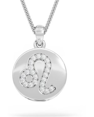 The Diamond Store Astrology Leo 0.07Ct Lab Grown Diamond Medallion Pendant Necklace - Metallic